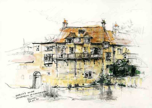 ORIGINAL ARTWORK - Charles Darwin's House, Cambridge