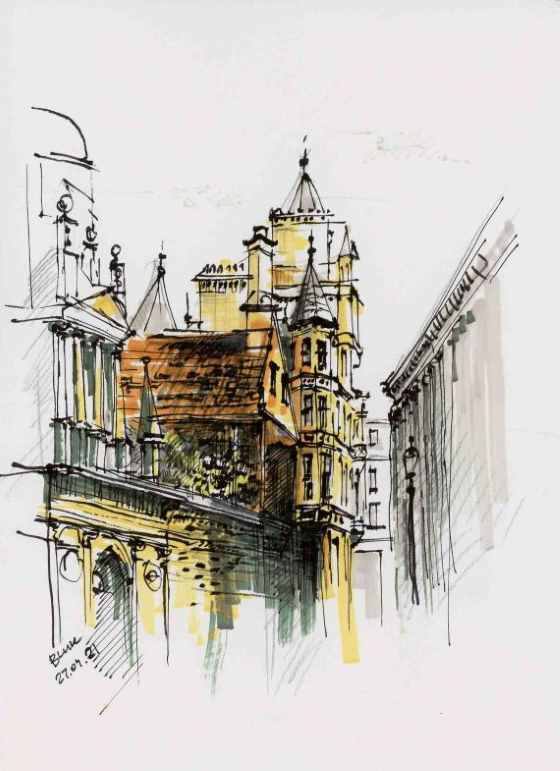 ORIGINAL ARTWORK - Gonville and Caius College, Cambridge