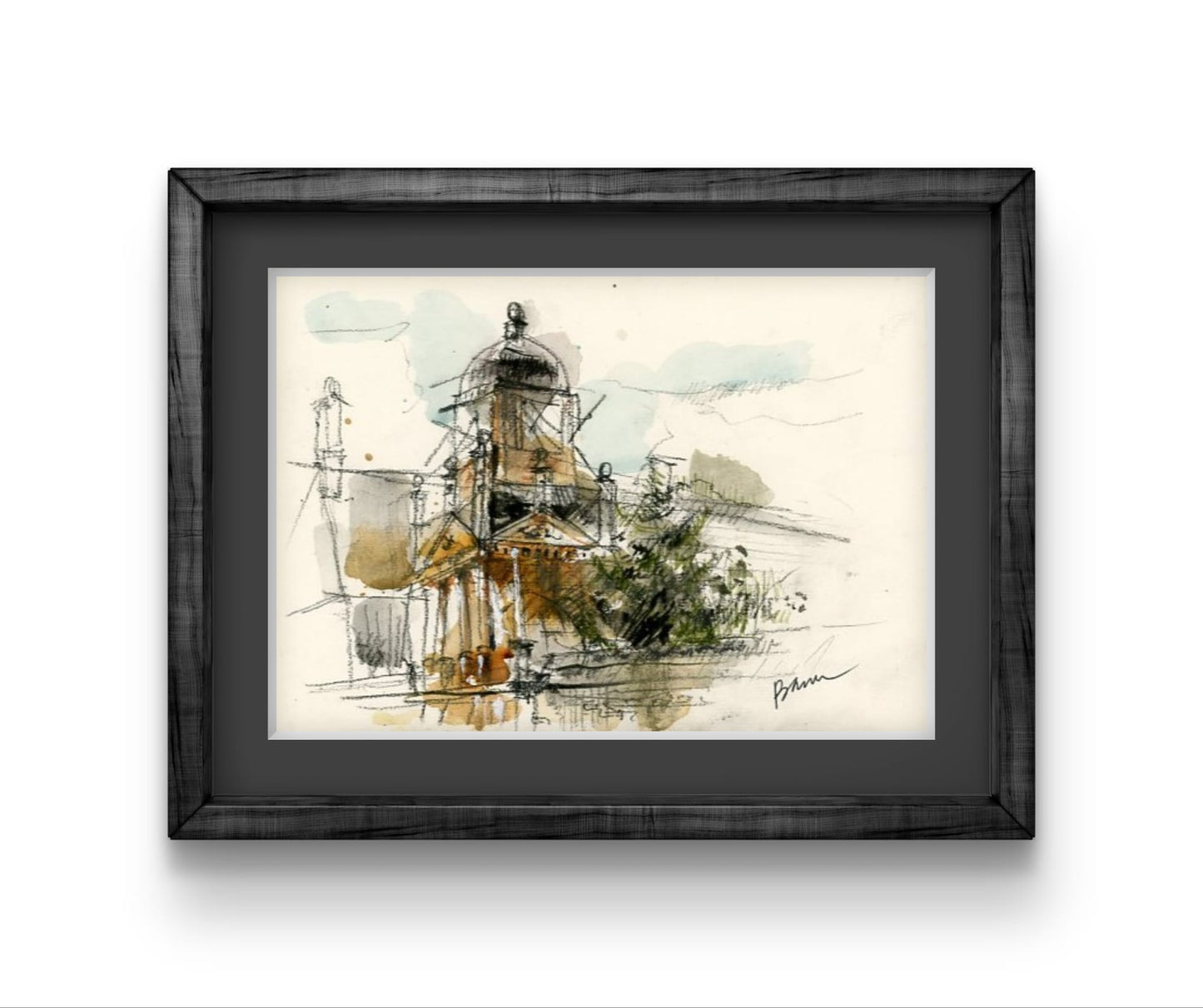 ORIGINAL ARTWORK - Gonville and Caius College, University of Cambridge, UK