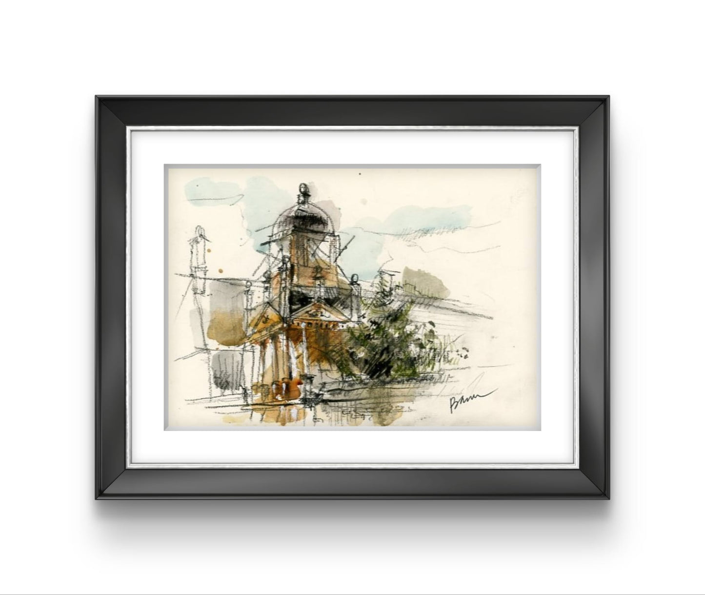 ORIGINAL ARTWORK - Gonville and Caius College, University of Cambridge, UK