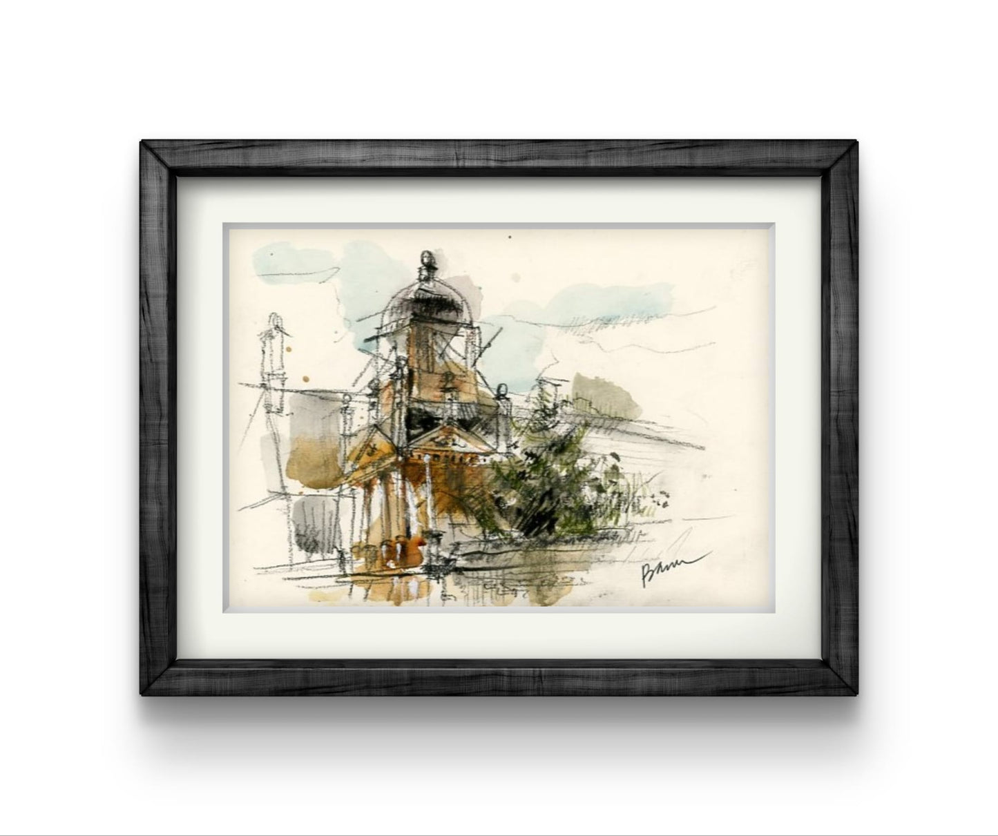 ORIGINAL ARTWORK - Gonville and Caius College, University of Cambridge, UK