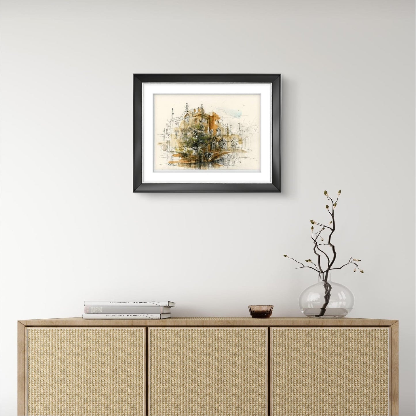 ORIGINAL ARTWORK - St John's College, University of Cambridge, UK (Bridge of Sights)