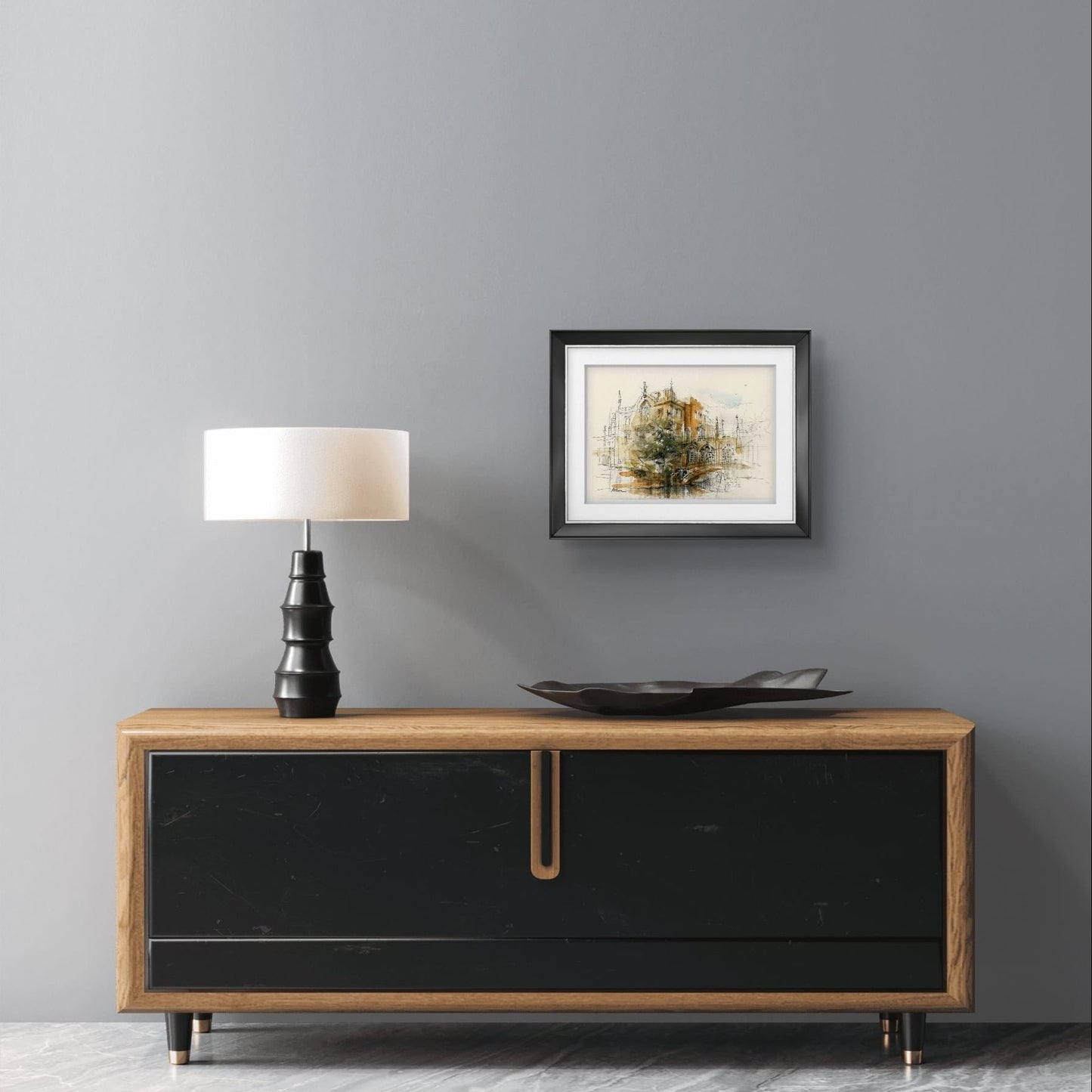 ORIGINAL ARTWORK - St John's College, University of Cambridge, UK (Bridge of Sights)