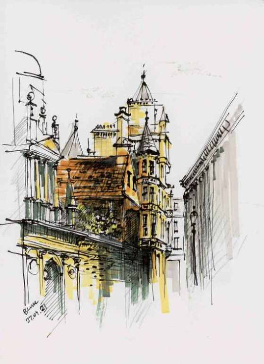 PRINT (limited edition, signed by artist) - Gonville and Caius College, Cambridge